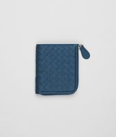 Bottega Veneta® Électrique Intrecciato Washed Lambskin Zip Around Mini Wallet Bottega Veneta® Électrique Intrecciato Washed Lambskin Zip Around Mini Wallet