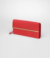 Bottega Veneta® New Red Micropolo Continental Wallet Bottega Veneta® New Red Micropolo Continental Wallet