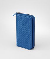Bottega Veneta® Électrique Intrecciato Nappa Zip Around Wallet Bottega Veneta® Électrique Intrecciato Nappa Zip Around Wallet