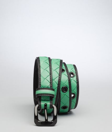 BOTTEGA VENETA - Gürtel aus Nappaleder Glass Intrecciato Trèfle