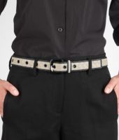 Bottega Veneta® Pearl Intrecciato Nappa Glass Belt Bottega Veneta® Pearl Intrecciato Nappa Glass Belt