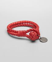 Bottega Veneta® Fraise New Red Intrecciato Nappa Bracelet Bottega Veneta® Fraise New Red Intrecciato Nappa Bracelet