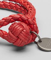 Bottega Veneta® Fraise New Red Intrecciato Nappa Bracelet Bottega Veneta® Fraise New Red Intrecciato Nappa Bracelet