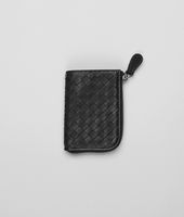 Bottega Veneta® Schlüsseletui aus gewaschenem Lammfell Intrecciato Nero Bottega Veneta® Schlüsseletui aus gewaschenem Lammfell Intrecciato Nero