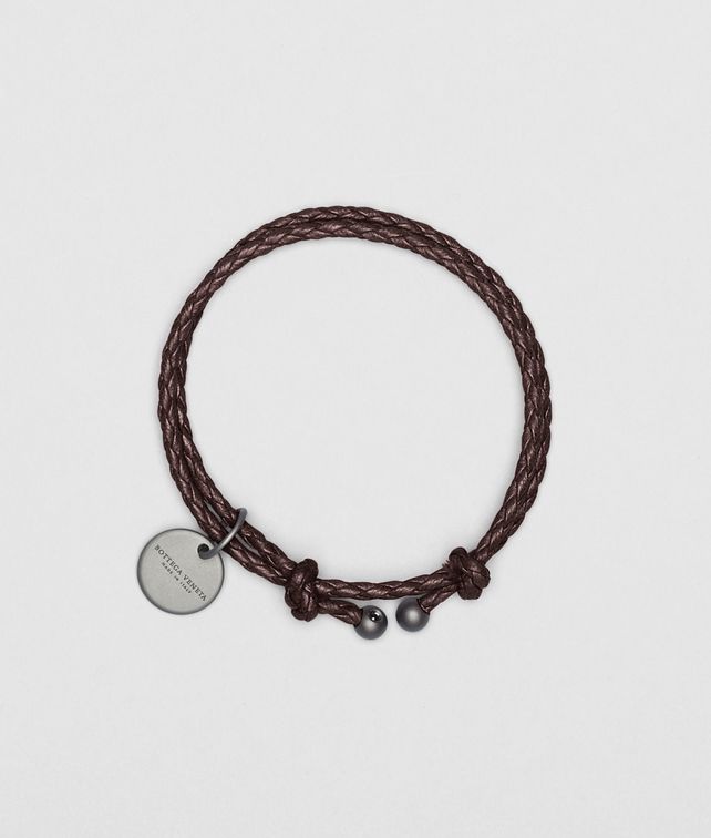 BOTTEGA VENETA Ebano Intrecciato Nappa Bracelet Other Leather Accessory E fp