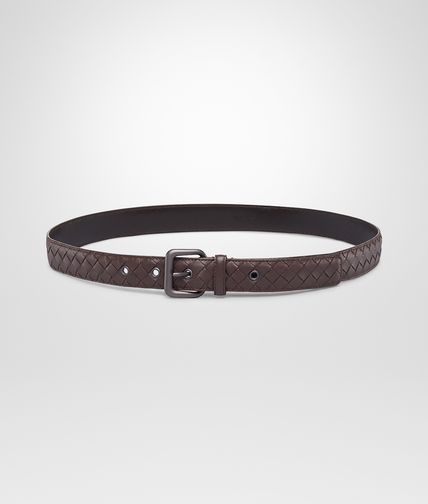 BOTTEGA VENETA - Gürtel aus Nappaleder Intrecciato Ebano