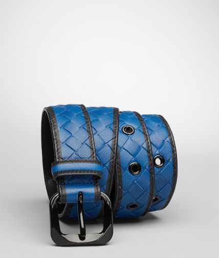 BOTTEGA VENETA - Gürtel aus Nappaleder Glass Intrecciato Électrique