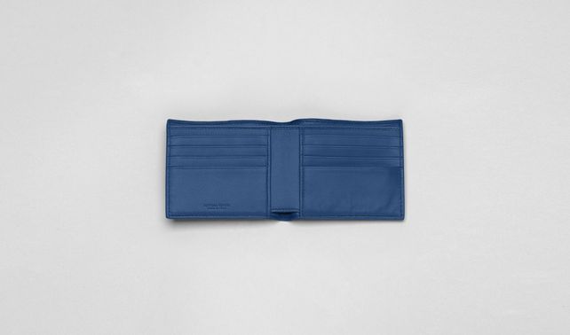 BOTTEGA VENETA - Edoardo Électrique Intrecciato Washed Vintage Wallet