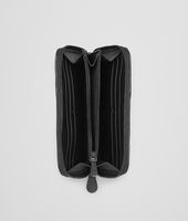Bottega Veneta® Nero Intreccio Imperatore Zip Around Wallet Bottega Veneta® Nero Intreccio Imperatore Zip Around Wallet
