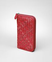 Bottega Veneta® Fraise Intrecciato Ayers Nappa Zip Around Wallet Bottega Veneta® Fraise Intrecciato Ayers Nappa Zip Around Wallet