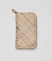 Bottega Veneta® Walnut Intrecciato Ayers Nappa Zip Around Wallet Bottega Veneta® Walnut Intrecciato Ayers Nappa Zip Around Wallet