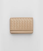 Bottega Veneta® Walnut Intrecciato VN Card Case Bottega Veneta® Walnut Intrecciato VN Card Case