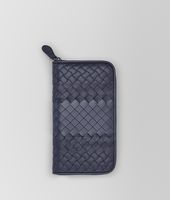 Bottega Veneta® Tourmaline Intreccio Imperatore Zip Around Wallet Bottega Veneta® Tourmaline Intreccio Imperatore Zip Around Wallet