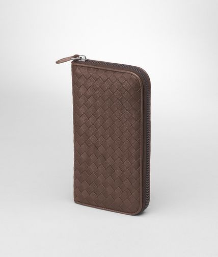 BOTTEGA VENETA - Edoardo Électrique Intrecciato Washed Vintage Zip Around Wallet