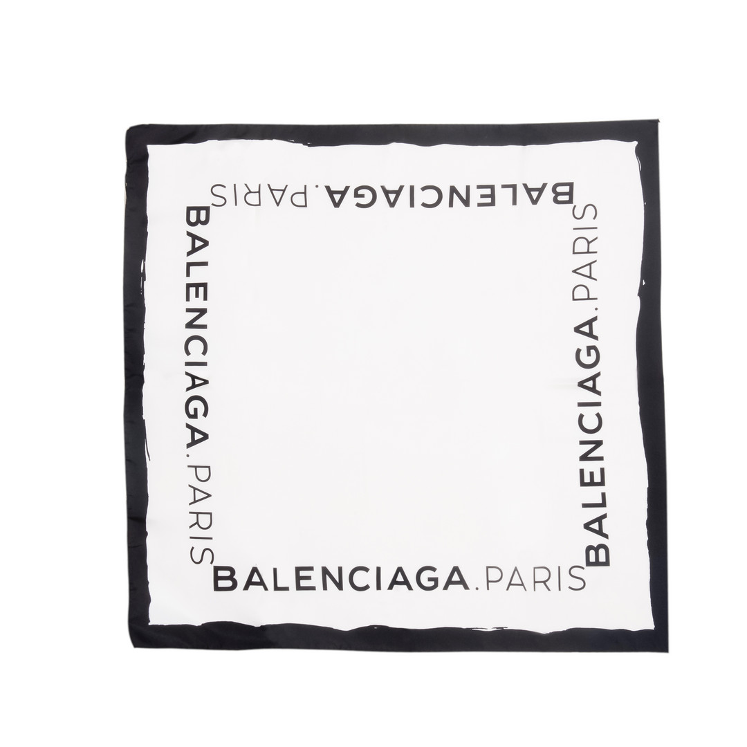 Balenciaga Pañuelo de Sarga con Logo Balenciaga Pañuelo de Sarga con Logo