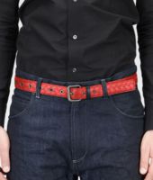 Bottega Veneta® New Red Intrecciato VN Belt Bottega Veneta® New Red Intrecciato VN Belt