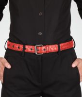 Bottega Veneta® New Red Intrecciato Nappa Belt Bottega Veneta® New Red Intrecciato Nappa Belt