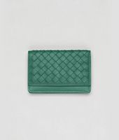 Bottega Veneta® Menthe Intrecciato Nappa Card Case Bottega Veneta® Menthe Intrecciato Nappa Card Case