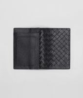 Bottega Veneta® Nero Intrecciato Washed Lambskin Card Case Bottega Veneta® Nero Intrecciato Washed Lambskin Card Case