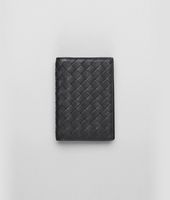 Bottega Veneta® Nero Intrecciato Washed Lambskin Card Case Bottega Veneta® Nero Intrecciato Washed Lambskin Card Case