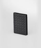 Bottega Veneta® Nero Intrecciato Washed Lambskin Card Case Bottega Veneta® Nero Intrecciato Washed Lambskin Card Case