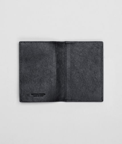 BOTTEGA VENETA - Nero Intrecciato Washed Lambskin Card Case