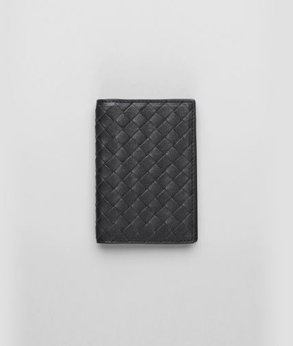 BOTTEGA VENETA - Nero Intrecciato Washed Lambskin Card Case