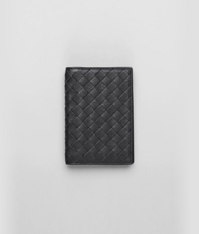 BOTTEGA VENETA Nero Intrecciato Washed Lambskin Card Case Other Leather Accessory D fp