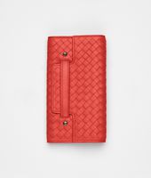Bottega Veneta® New Red Intrecciato Nappa Continental Wallet Bottega Veneta® New Red Intrecciato Nappa Continental Wallet