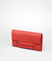 Bottega Veneta® New Red Intrecciato Nappa Continental Wallet Bottega Veneta® New Red Intrecciato Nappa Continental Wallet