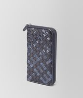 Bottega Veneta® Tourmaline Prusse Intrecciato Ayers Nappa Zip Around Wallet Bottega Veneta® Tourmaline Prusse Intrecciato Ayers Nappa Zip Around Wallet