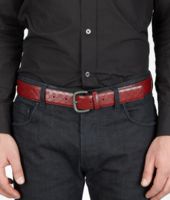 Bottega Veneta® Cintura Fraise in Intreccio Scolpito Spazzolato Bottega Veneta® Cintura Fraise in Intreccio Scolpito Spazzolato
