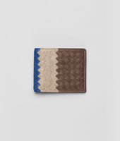 Bottega Veneta® Edoardo Walnut Électrique Intrecciato Club Fumé Wallet Bottega Veneta® Edoardo Walnut Électrique Intrecciato Club Fumé Wallet