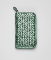 Bottega Veneta® Trèfle Intrecciato Ayers Livrea Zip Around Wallet Bottega Veneta® Trèfle Intrecciato Ayers Livrea Zip Around Wallet