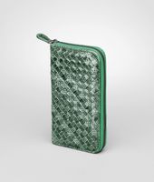 Bottega Veneta® Trèfle Intrecciato Ayers Livrea Zip Around Wallet Bottega Veneta® Trèfle Intrecciato Ayers Livrea Zip Around Wallet