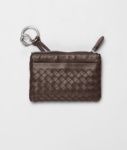 BOTTEGA VENETA - Ebano Intrecciato Nappa Key Case