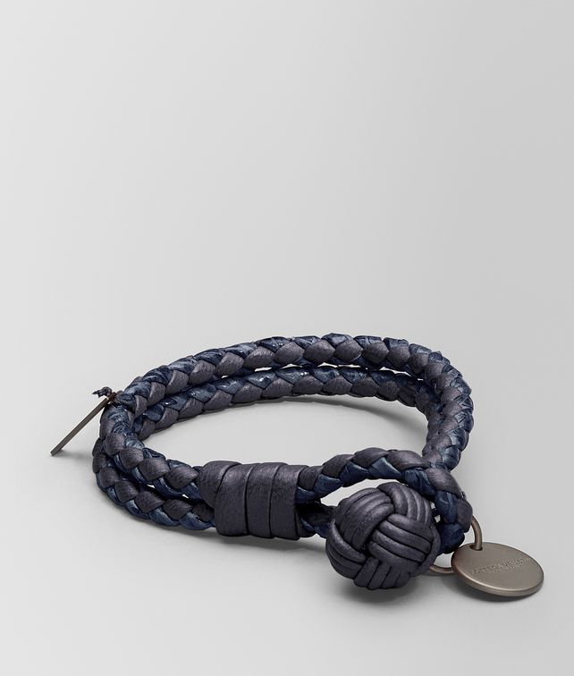 BOTTEGA VENETA BRACELET IN TOURMALINE INTRECCIATO NAPPA AND AYERS Keyring or Bracelets D fp