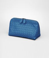 Bottega Veneta® Kosmetiktasche aus Nappaleder Intrecciato Électrique Bottega Veneta® Kosmetiktasche aus Nappaleder Intrecciato Électrique