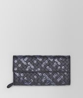 Bottega Veneta® Tourmaline Prusse Intrecciato Ayers Nappa Continental Wallet Bottega Veneta® Tourmaline Prusse Intrecciato Ayers Nappa Continental Wallet