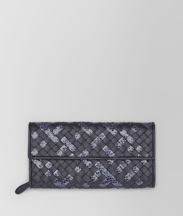 BOTTEGA VENETA CONTINENTAL PORTEMONNAIE AUS INTRECCIATO NAPPA UND AYERS IN TOURMALINE Continental Portemonnaie D fp