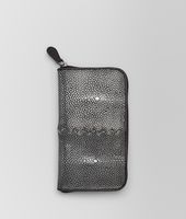 Bottega Veneta® Nero Soft Stingray Zip Around Wallet Bottega Veneta® Nero Soft Stingray Zip Around Wallet