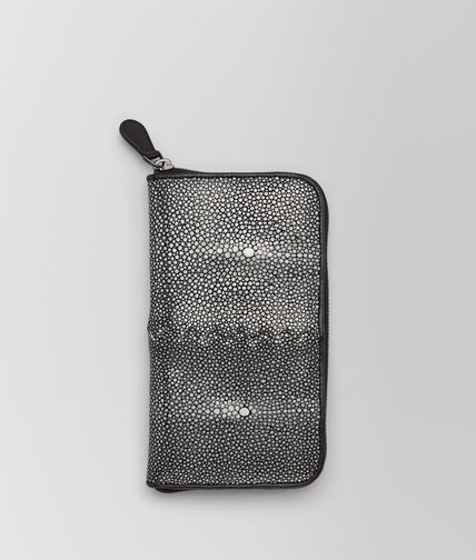 BOTTEGA VENETA - Nero Soft Stingray Zip Around Wallet