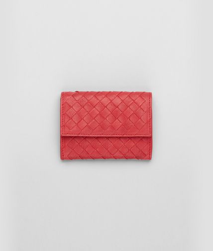 BOTTEGA VENETA - Fraise Intrecciato Washed Lambskin Card Case