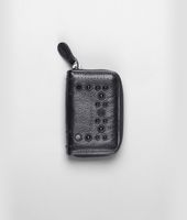 Bottega Veneta® Nero Madras Heritage Mirror Coin Purse Bottega Veneta® Nero Madras Heritage Mirror Coin Purse