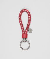 Bottega Veneta® Fraise Intrecciato Ayers Livrea Key Ring Bottega Veneta® Fraise Intrecciato Ayers Livrea Key Ring