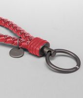 Bottega Veneta® Fraise Intrecciato Ayers Livrea Key Ring Bottega Veneta® Fraise Intrecciato Ayers Livrea Key Ring