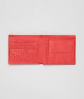Bottega Veneta® NEW RED INTRECCIATO ANTIQUE OSTRICH WALLET Bottega Veneta® NEW RED INTRECCIATO ANTIQUE OSTRICH WALLET
