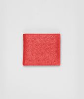 Bottega Veneta® NEW RED INTRECCIATO ANTIQUE OSTRICH WALLET Bottega Veneta® NEW RED INTRECCIATO ANTIQUE OSTRICH WALLET