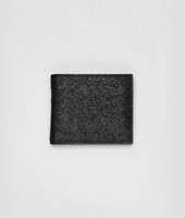 Bottega Veneta® NERO INTRECCIATO ANTIQUE OSTRICH WALLET Bottega Veneta® NERO INTRECCIATO ANTIQUE OSTRICH WALLET