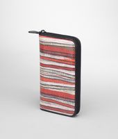 Bottega Veneta® Millerighe Nero Karung Zip Around Wallet Bottega Veneta® Millerighe Nero Karung Zip Around Wallet